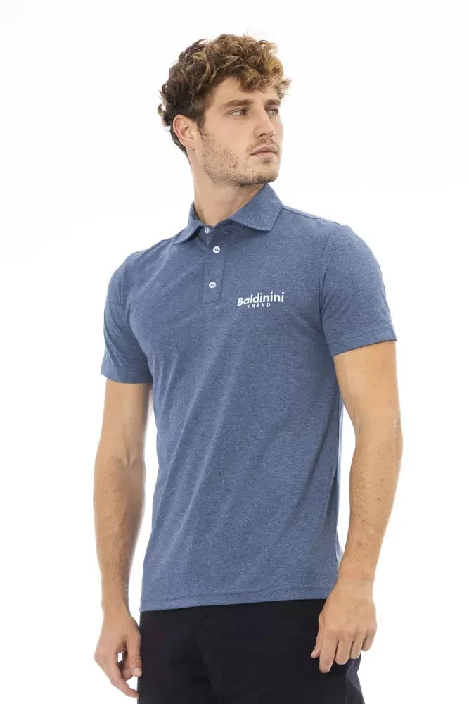 Baldinini Trend Blue Cotton Men Polo Shirt - Polos