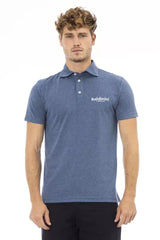 Baldinini Trend Blue Cotton Men Polo Shirt - Polos