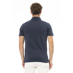 Baldinini Trend Blue Cotton Men Polo Shirt - Polos