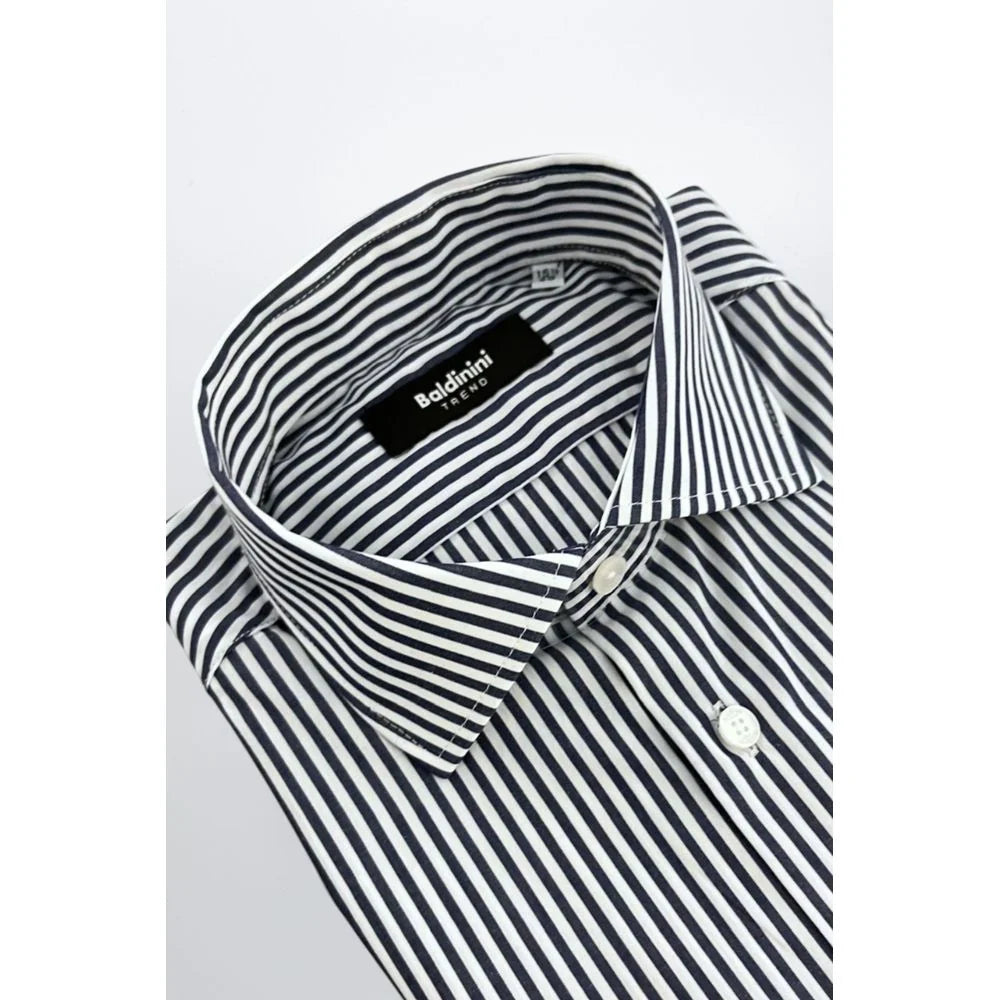 Baldinini Trend Blue Cotton Men Shirt