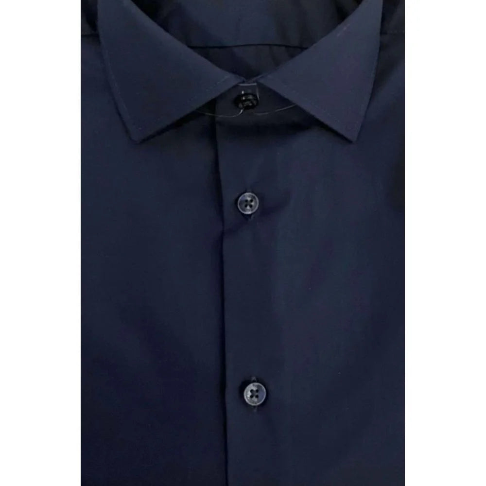 Baldinini Trend Blue Cotton Men Shirt