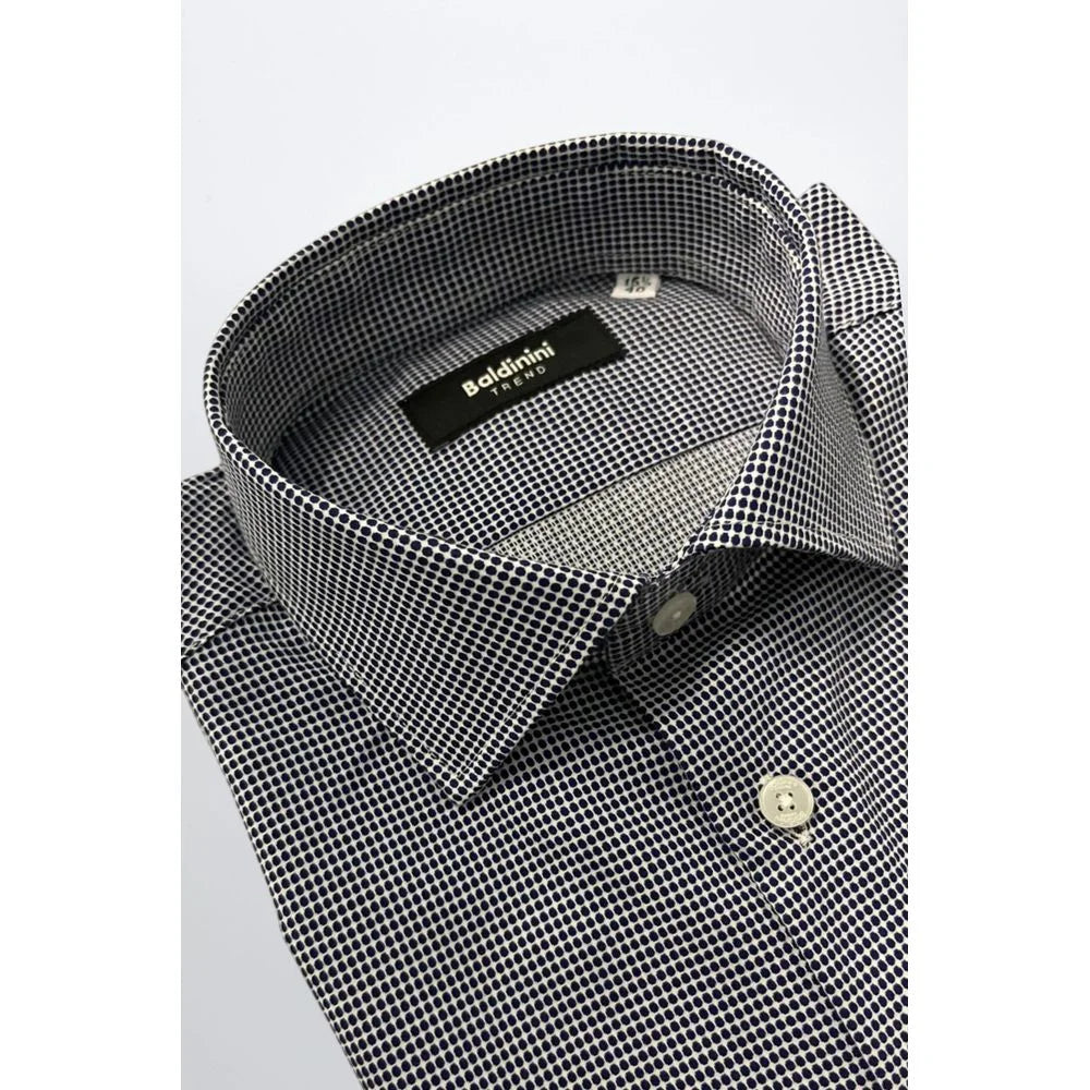 Baldinini Trend Blue Cotton Men Shirt