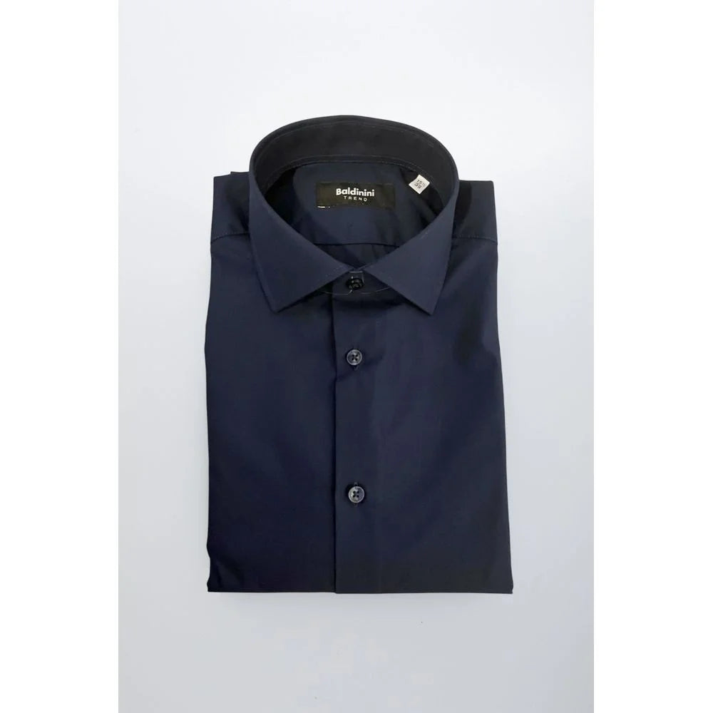 Baldinini Trend Blue Cotton Men Shirt