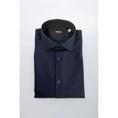 Baldinini Trend Blue Cotton Men Shirt