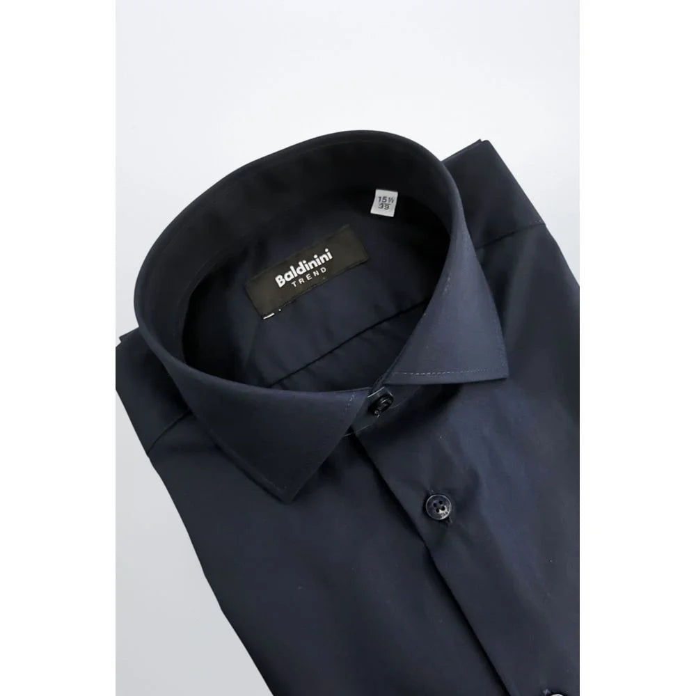 Baldinini Trend Blue Cotton Men Shirt