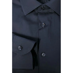 Baldinini Trend Blue Cotton Men Shirt