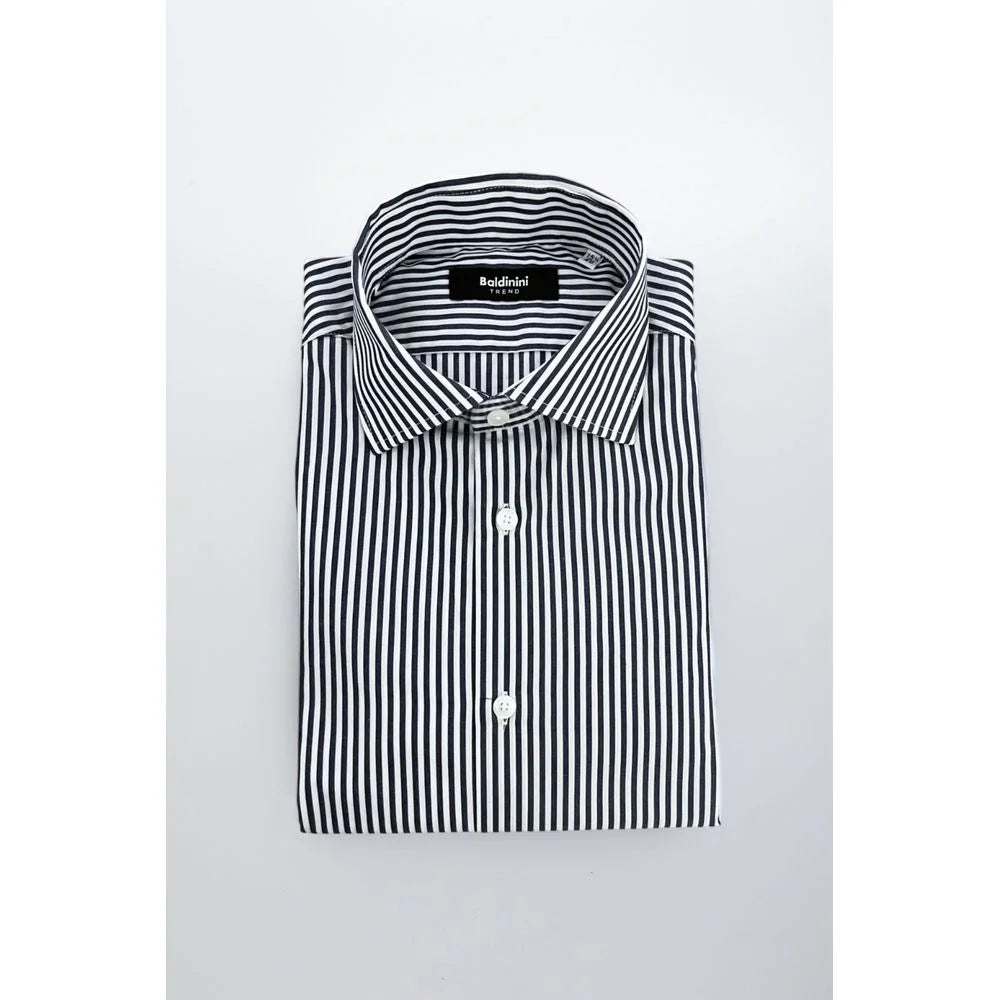 Baldinini Trend Blue Cotton Men Shirt