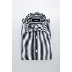 Baldinini Trend Blue Cotton Men Shirt