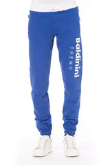 Baldinini Trend Blue Cotton Men Sport Pant - XXL - Joggers