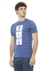 Baldinini Trend Blue Cotton Men T-Shirt - T-Shirts