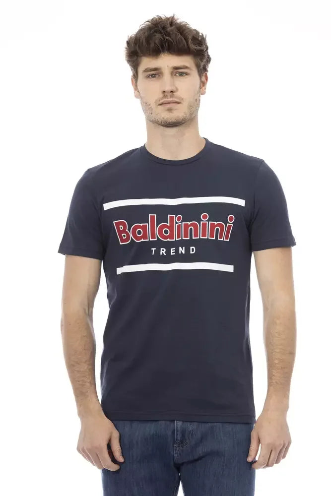 Baldinini Trend Blue Cotton Men T-Shirt - T-Shirts
