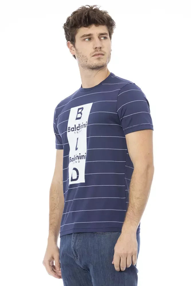 Baldinini Trend Blue Cotton Men T-Shirt - T-Shirts