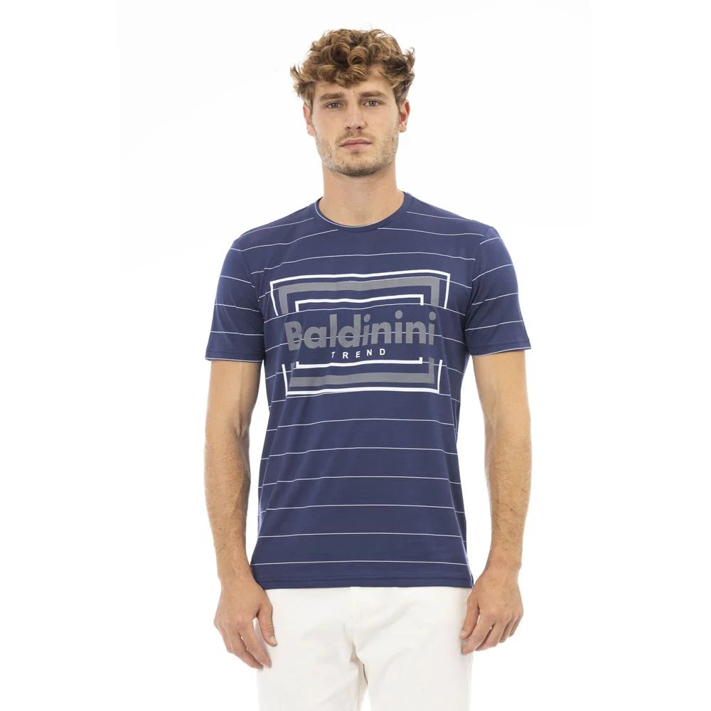 Baldinini Trend Blue Cotton Men T-Shirt - T-Shirts