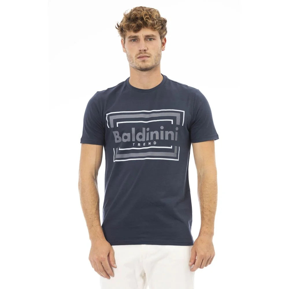 Baldinini Trend Blue Cotton Men T-Shirt - T-Shirts