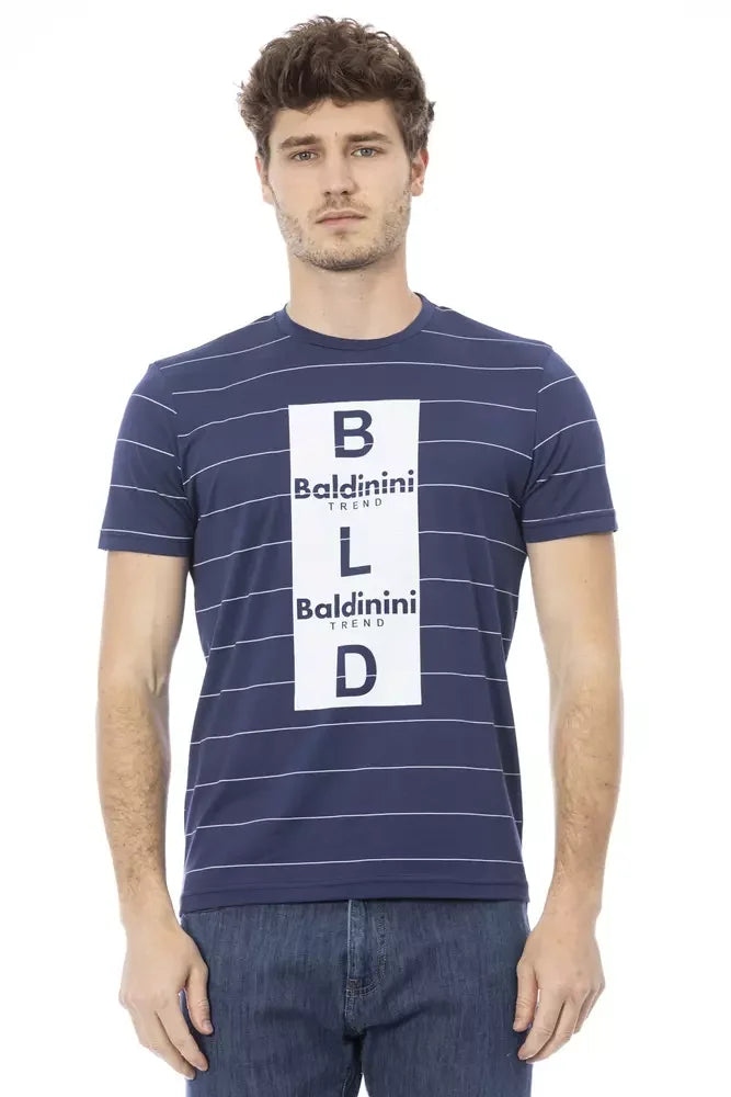 Baldinini Trend Blue Cotton Men T-Shirt - T-Shirts
