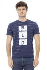 Baldinini Trend Blue Cotton Men T-Shirt - T-Shirts