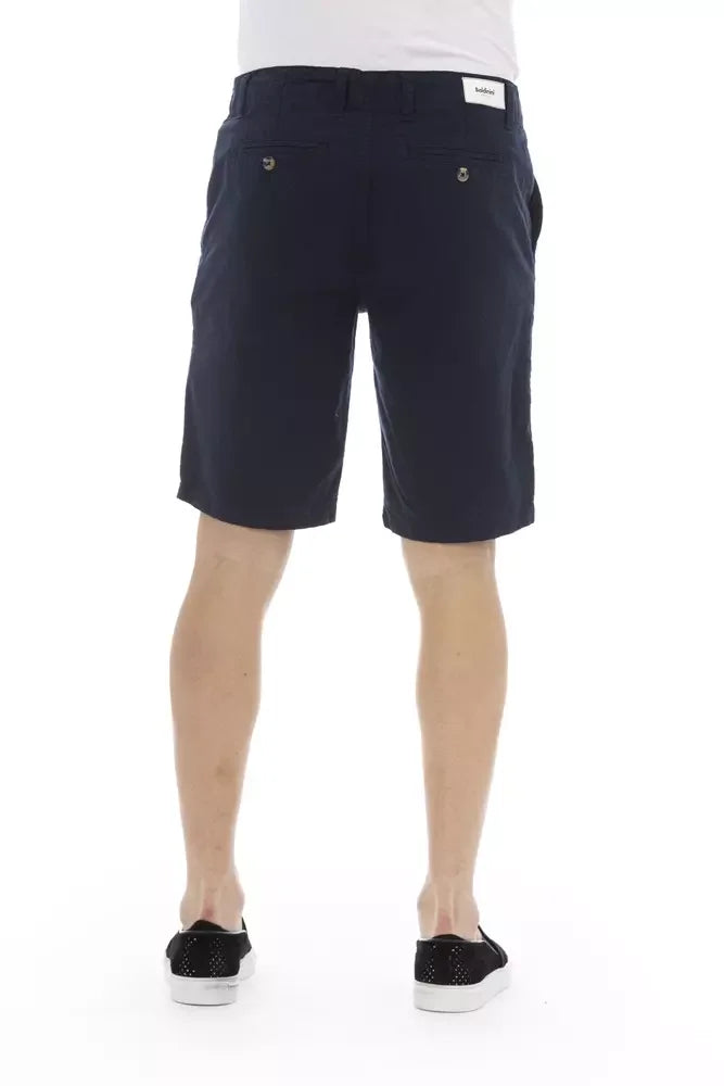Baldinini Trend Blue Cotton Men’s Bermuda Short - IT44 | XS - Bermudas