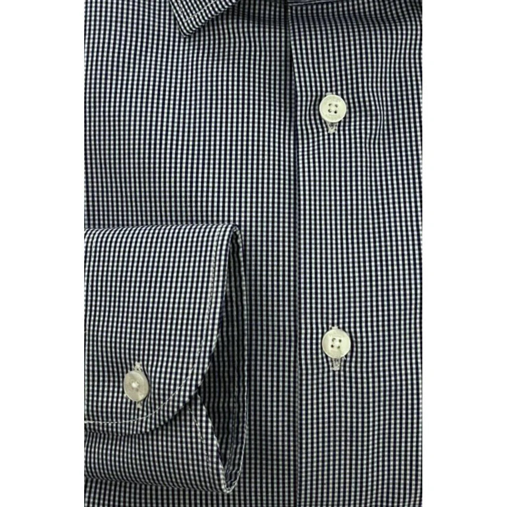 Baldinini Trend Blue Cotton Men’s Shirt