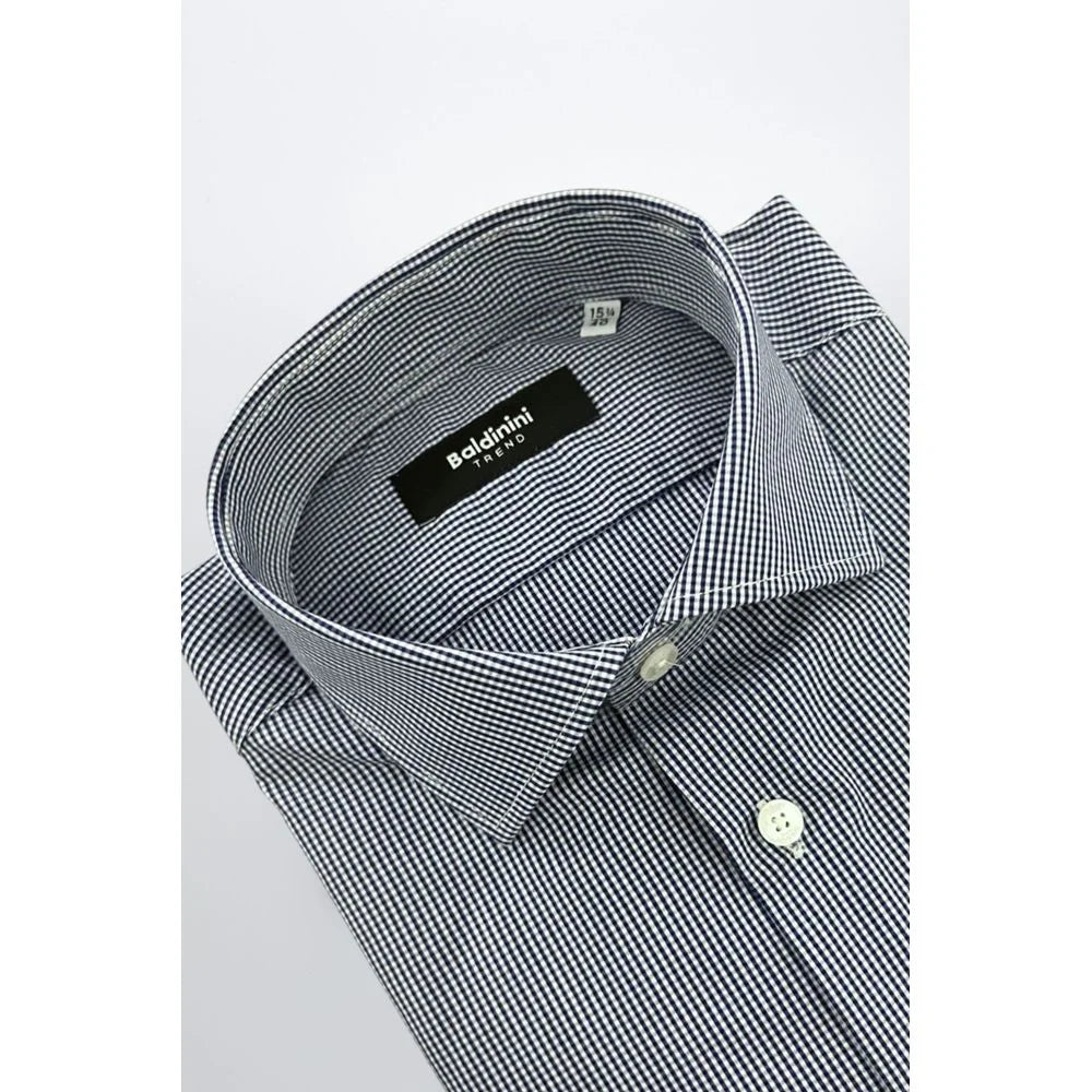 Baldinini Trend Blue Cotton Men’s Shirt