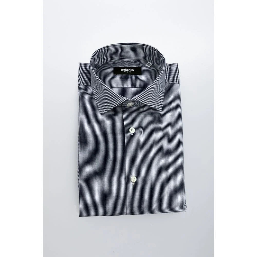 Baldinini Trend Blue Cotton Men’s Shirt