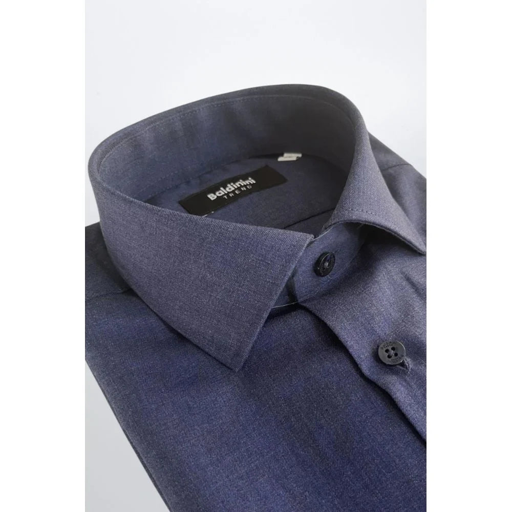 Baldinini Trend Blue Cotton Shirt