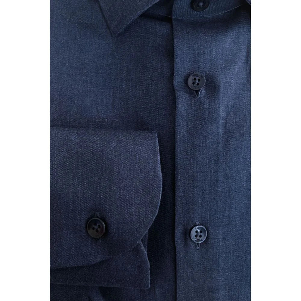 Baldinini Trend Blue Cotton Shirt