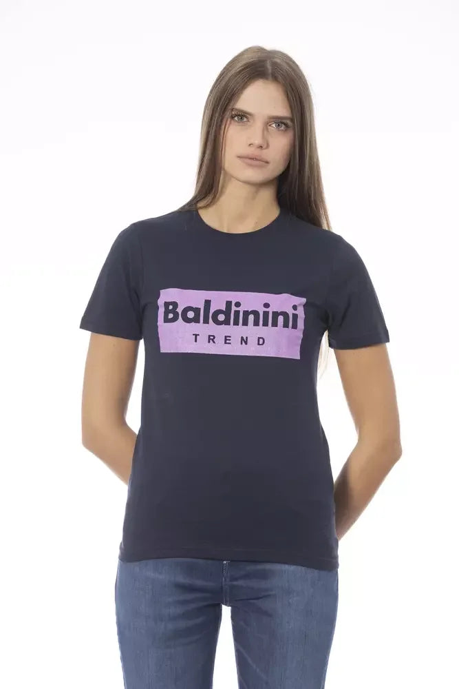 Baldinini Trend Blue Cotton Women T-Shirt - T-Shirts