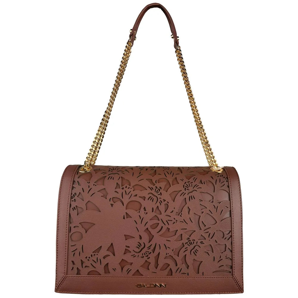 Baldinini Trend Brown Calfskin Women Crossbody Bag - Cross Body Bags