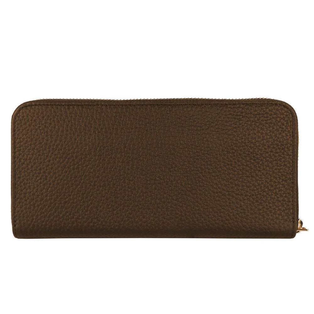 Baldinini Trend Exquisite Leather Zip Wallet in Brown - Wallets