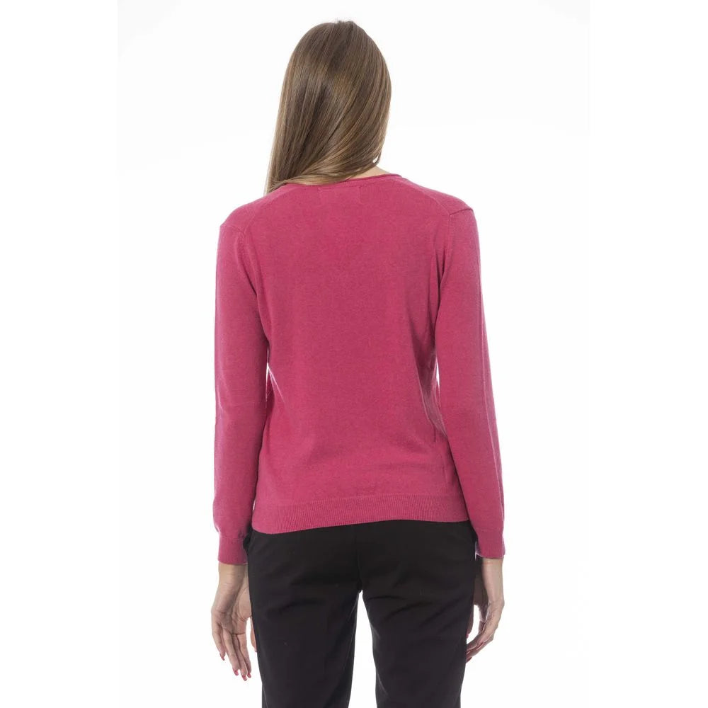 Baldinini Trend Fuchsia Cashmere Women Sweater - XL - Sweaters