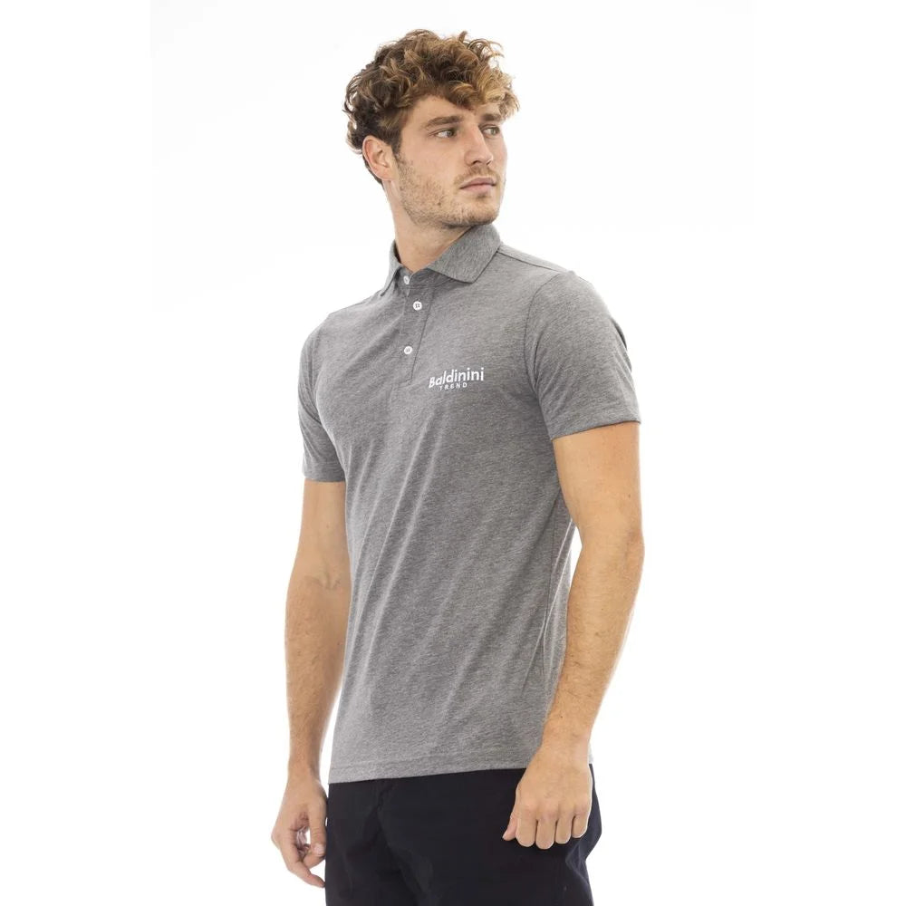 Baldinini Trend Gray Cotton Men Polo - Polos