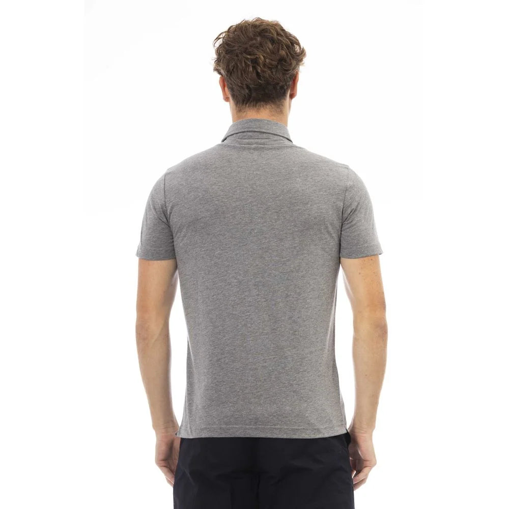 Baldinini Trend Gray Cotton Men Polo - Polos