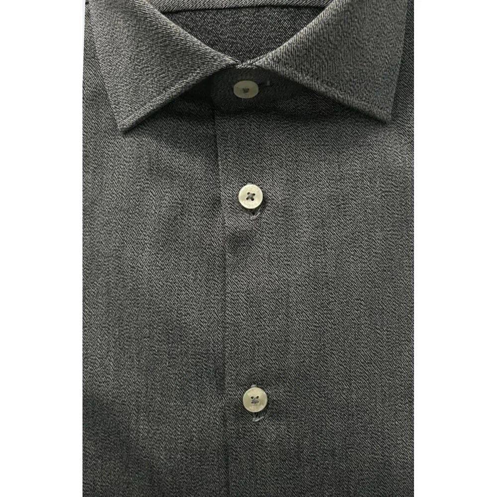 Baldinini Trend Gray Cotton Men Shirt