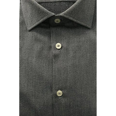Baldinini Trend Gray Cotton Men Shirt
