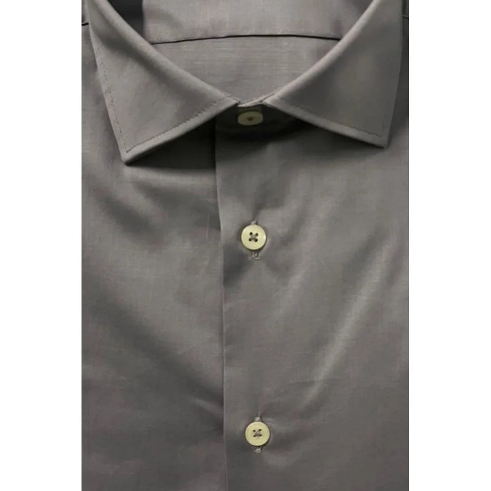 Baldinini Trend Gray Cotton Men Shirt