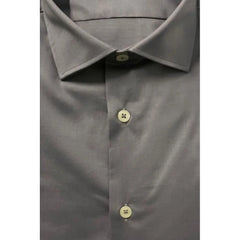 Baldinini Trend Gray Cotton Men Shirt