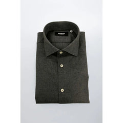Baldinini Trend Gray Cotton Men Shirt