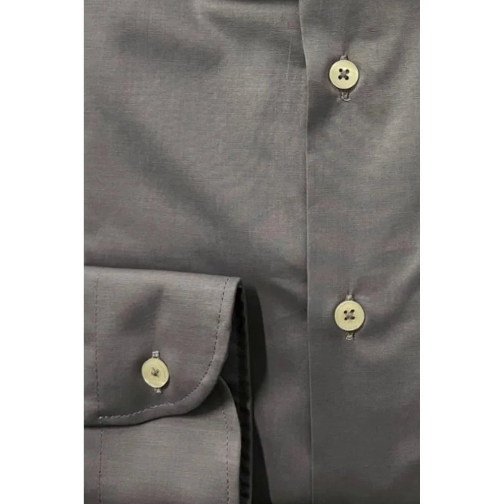 Baldinini Trend Gray Cotton Men Shirt