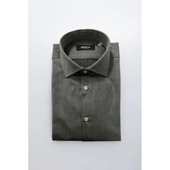 Baldinini Trend Gray Cotton Men Shirt