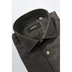 Baldinini Trend Gray Cotton Men Shirt
