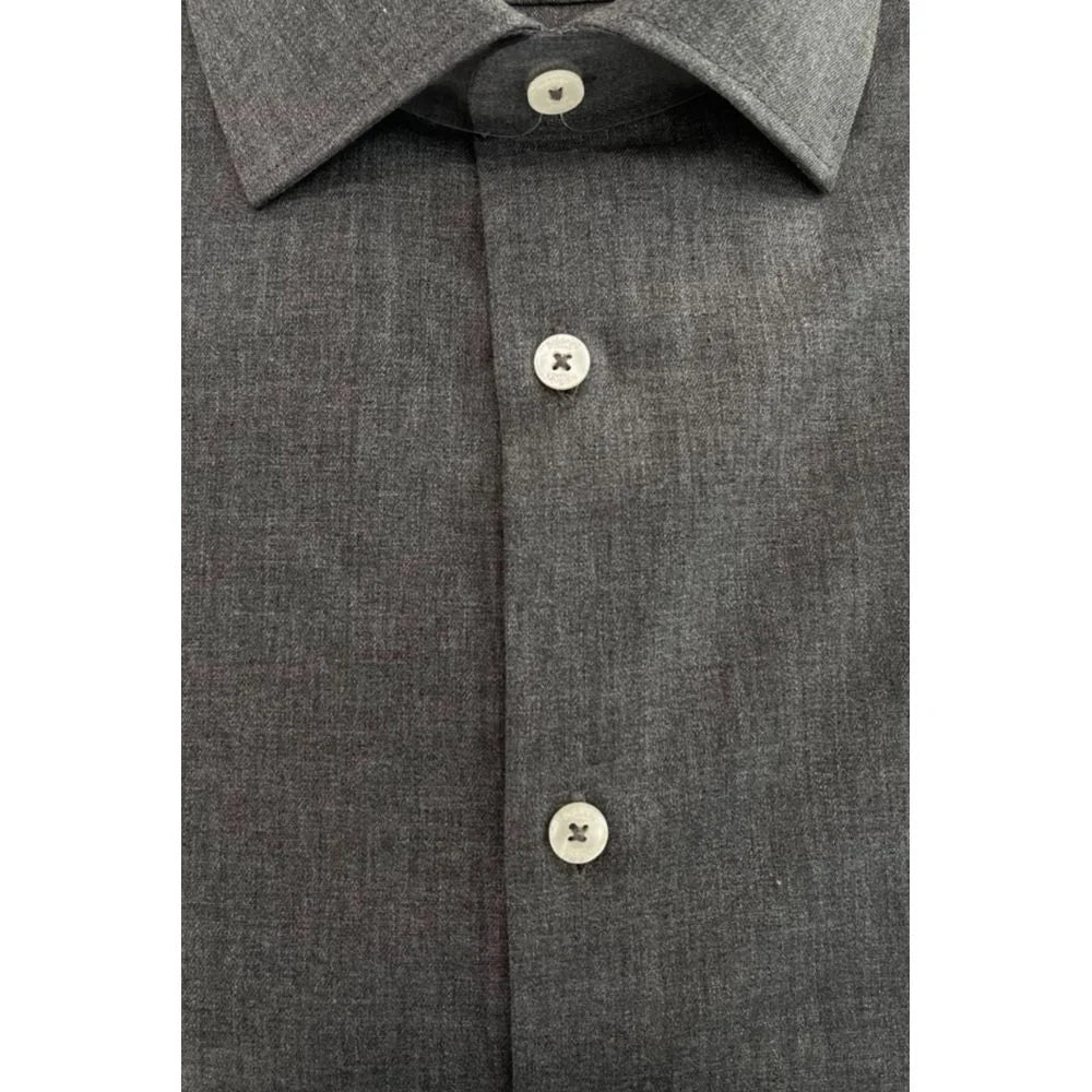 Baldinini Trend Gray Cotton Men Shirt