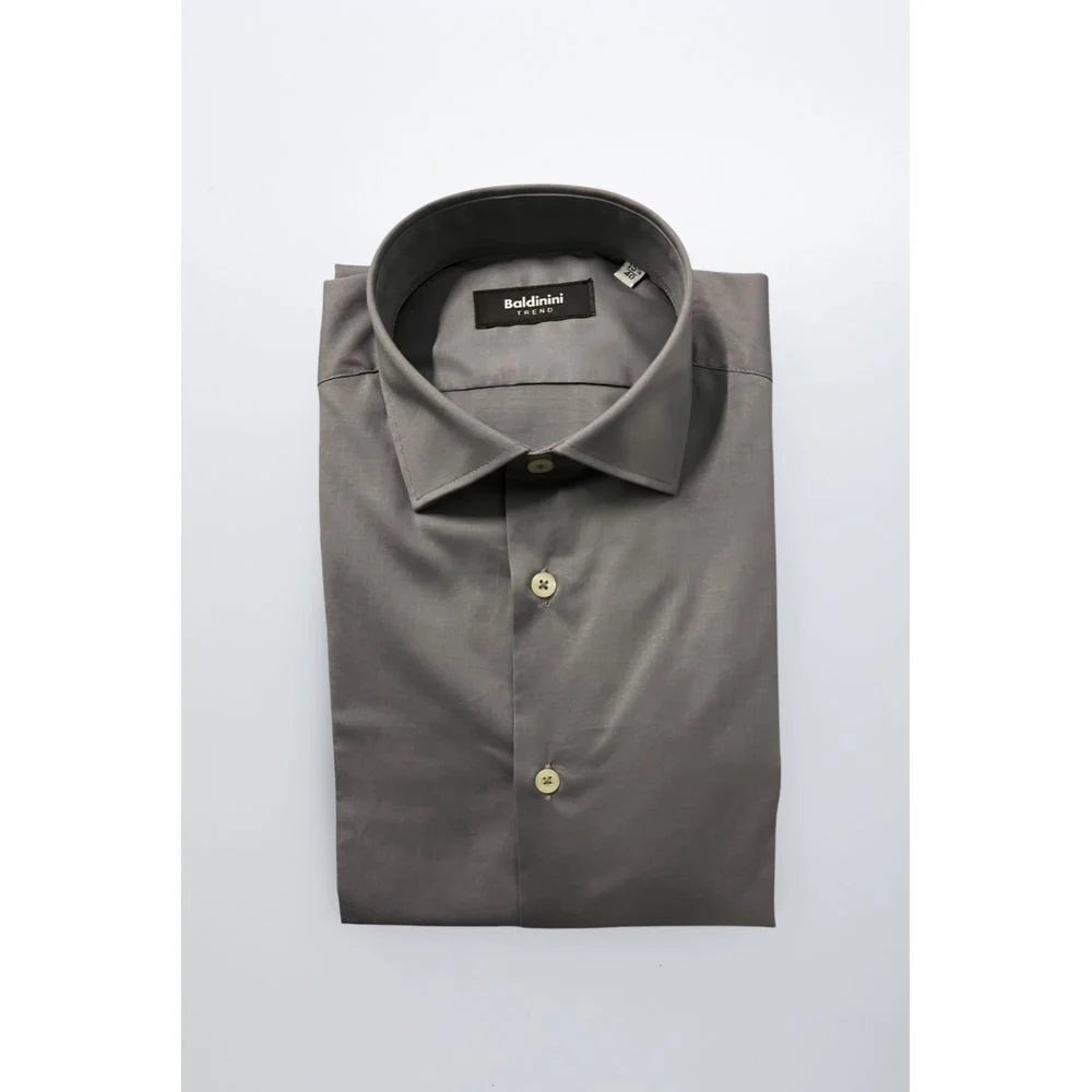 Baldinini Trend Gray Cotton Men Shirt