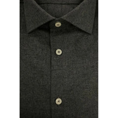 Baldinini Trend Gray Cotton Men Shirt
