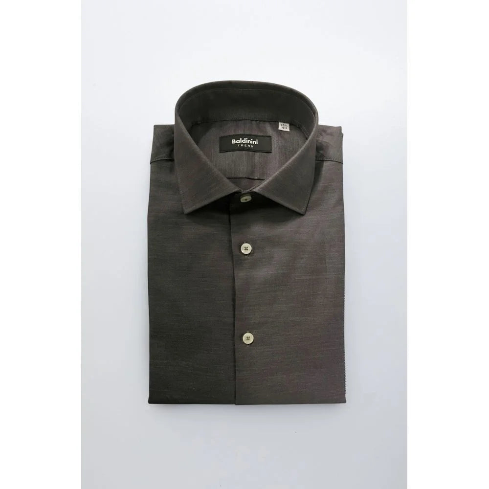 Baldinini Trend Gray Cotton Men Shirt