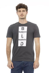 Baldinini Trend Gray Cotton Men T-Shirt - XS - T-Shirts