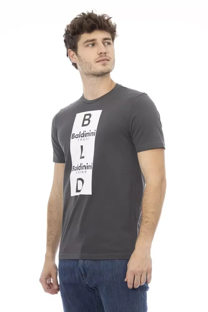 Baldinini Trend Gray Cotton Men T-Shirt - XS - T-Shirts