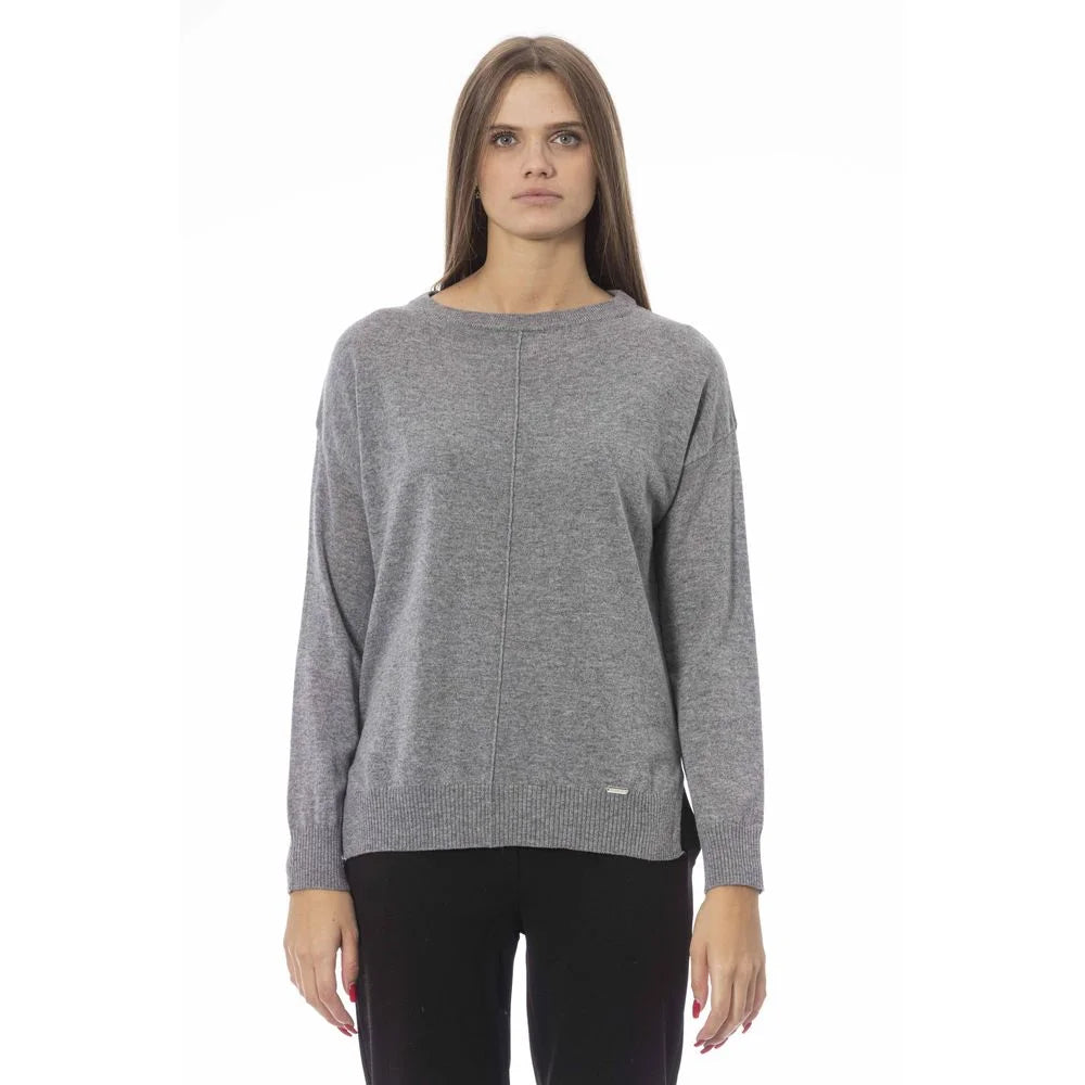 Baldinini Trend Gray Viscose Women Sweater - M - Sweaters