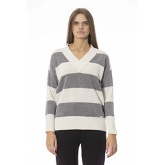 Baldinini Trend Gray Wool Women Sweater - M - Sweaters