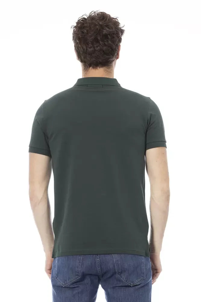 Baldinini Trend Green Cotton Men Polo Shirt - Polos
