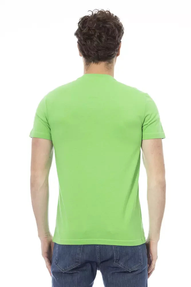 Baldinini Trend Green Cotton Men T-Shirt - Polos